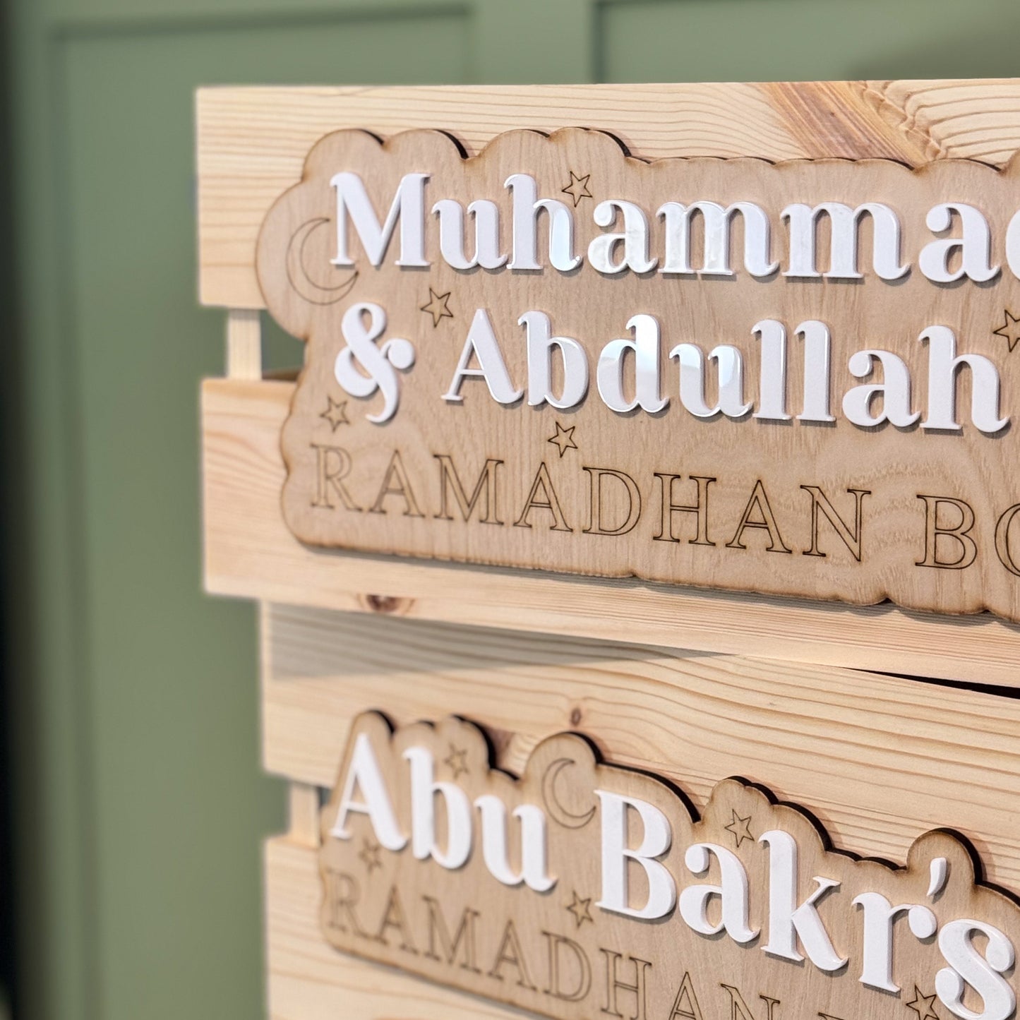 Ramadan & Eid Personalised Wooden Crate