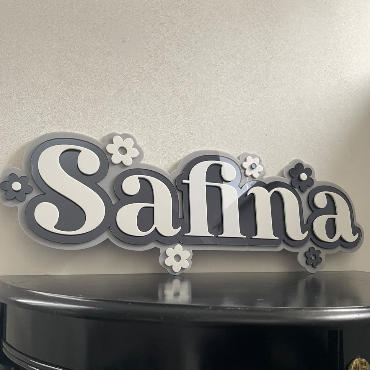 3 layered Girls Name Sign