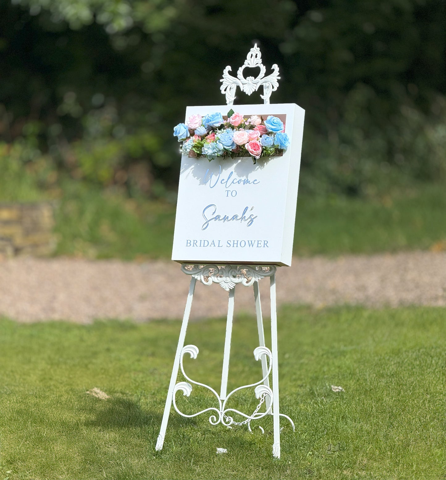 Flower box sign for Wedding / Party with flowers