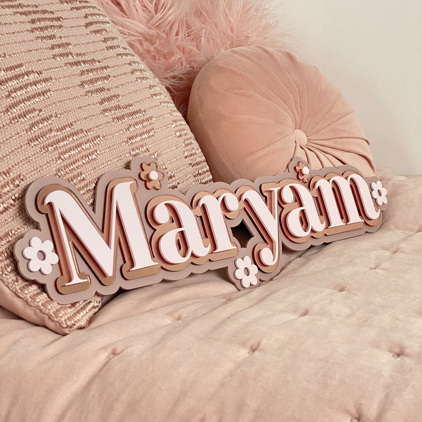 3 layer Girls Name Sign