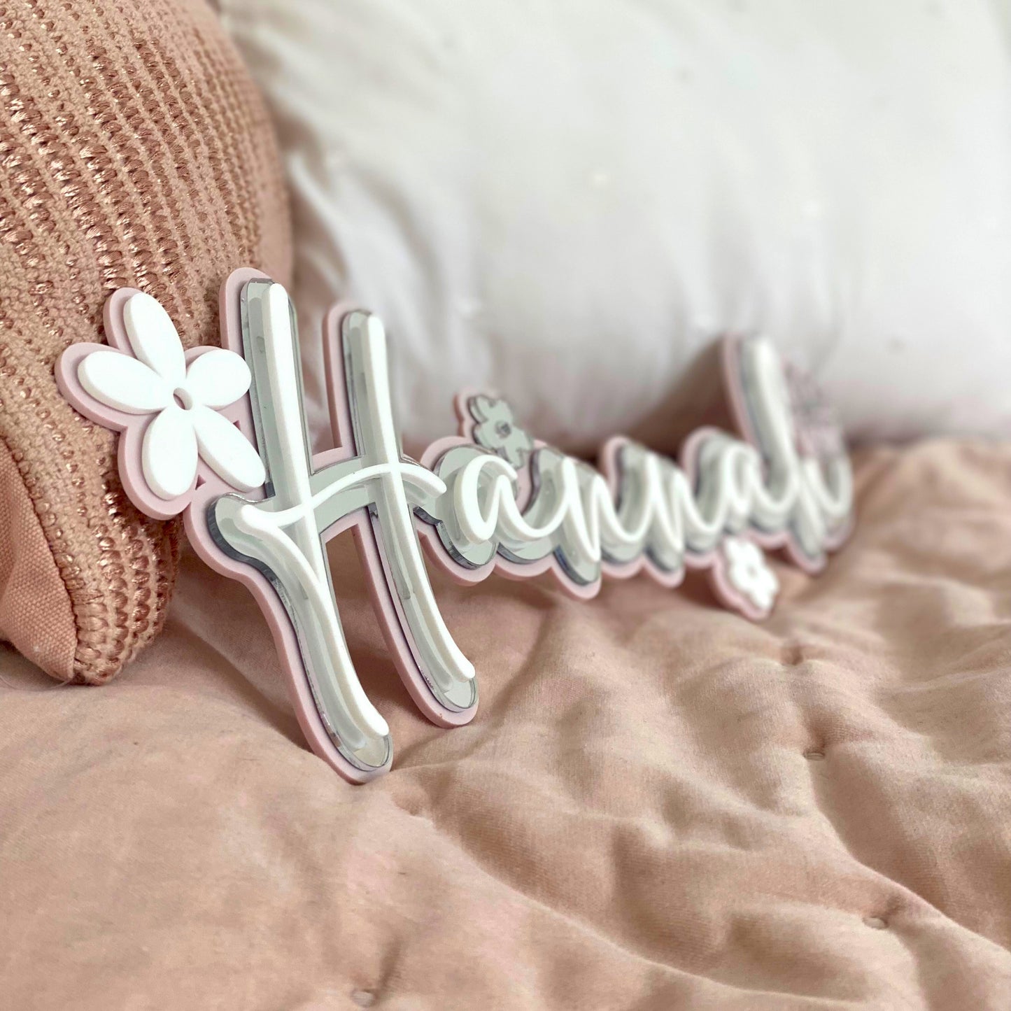 3 layer Girls Name Sign