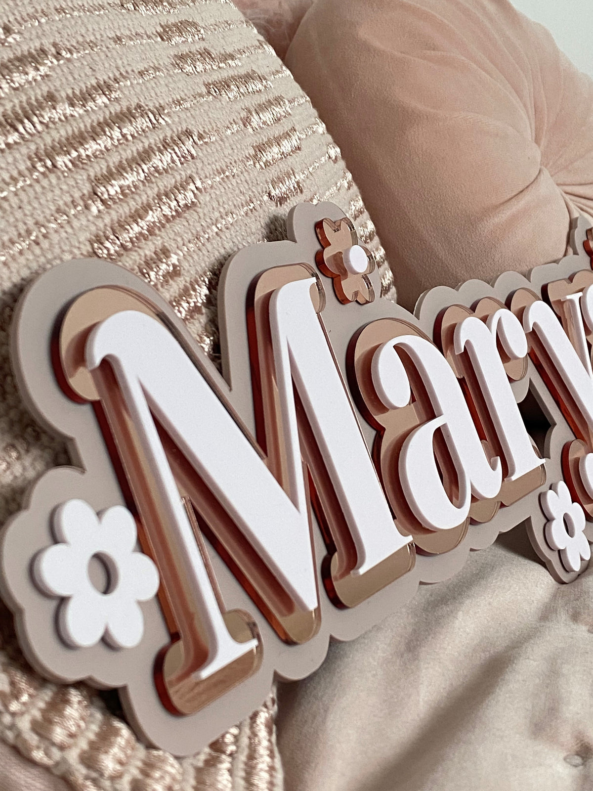Name Sign Girl Rustic Rectangular 3 layer Girls Name Sign – ThePatchworkTree