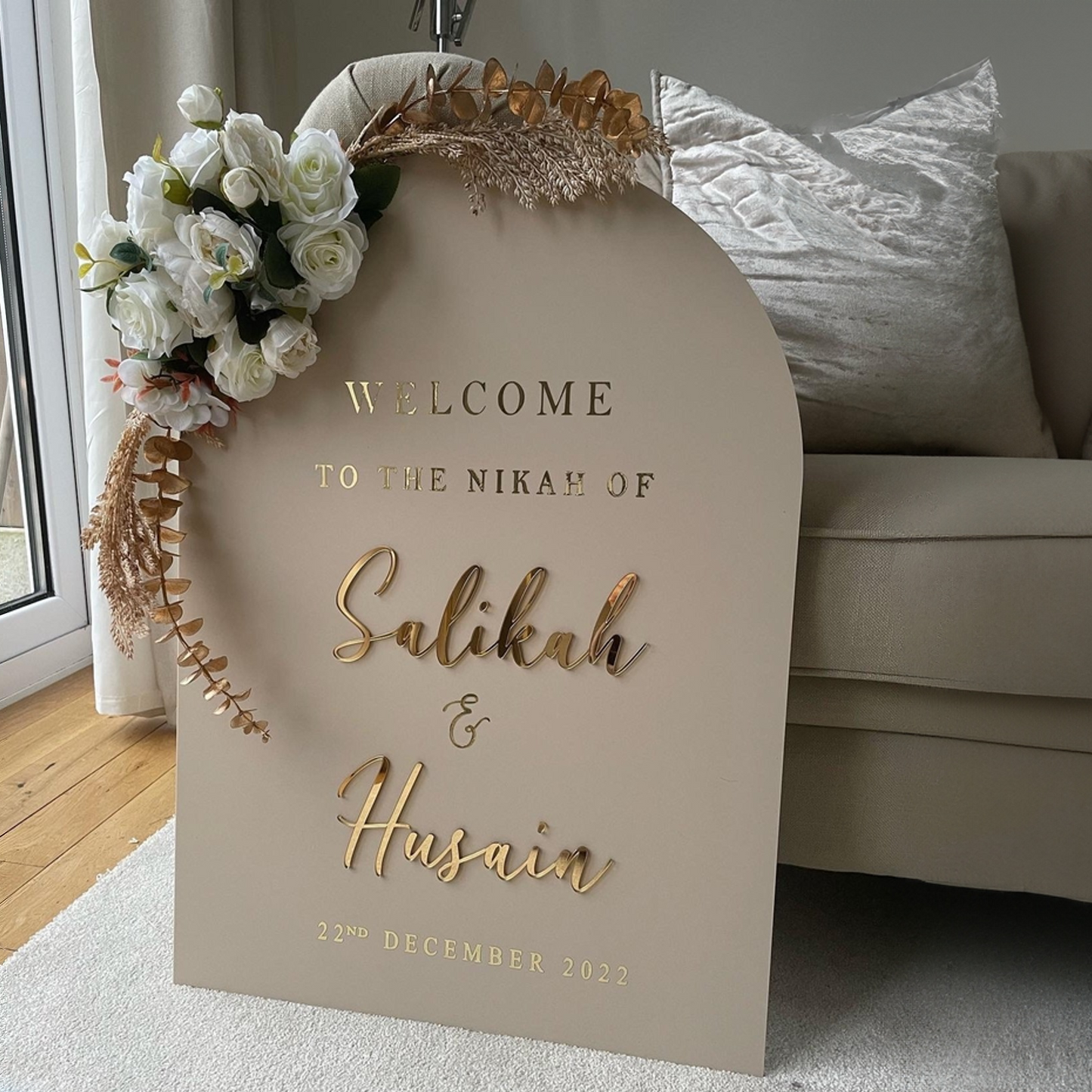 Nude Arch Acrylic Wedding Signage