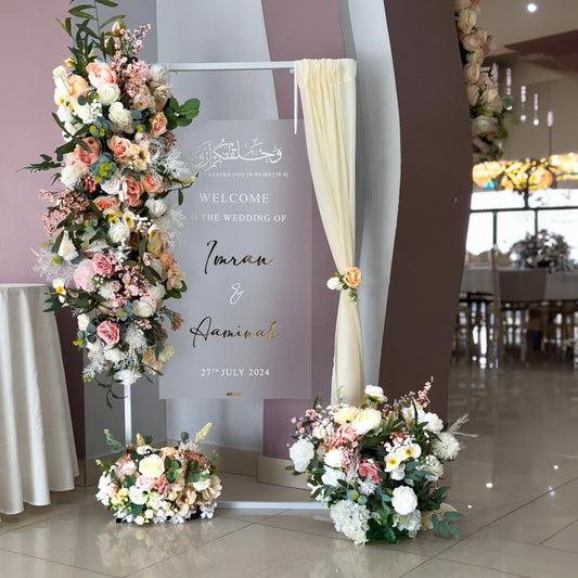 Floral Wedding / Party Entrance sign