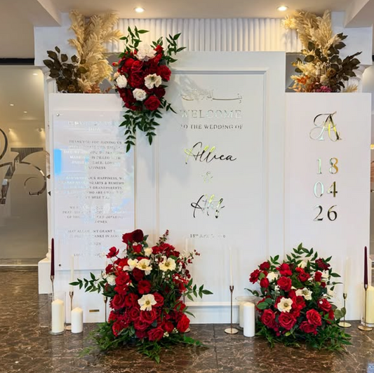 Luxury Wedding Welcome Sign & Floral Display Hire